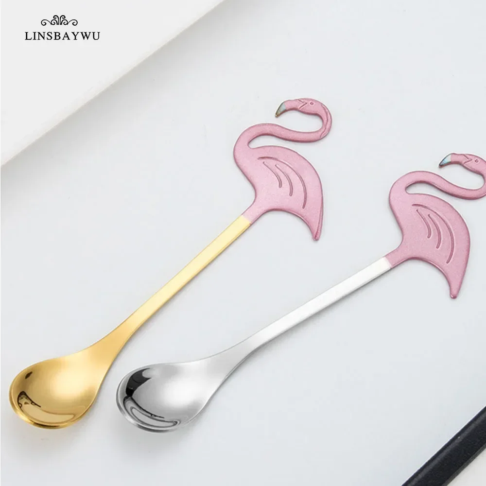 Coffee Jelly Tea - 1PC Creative Flamingo Coffee Spoon 304