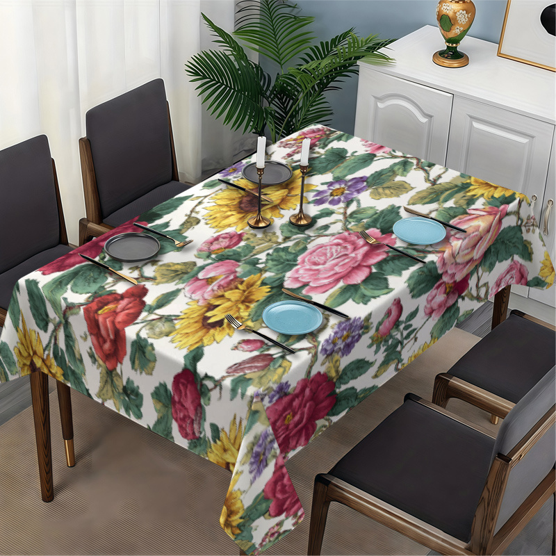 Coffee Tea Machine For Home - 1pc Multicolor Floral Pattern Tablecloth, Machine