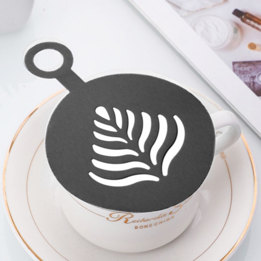 4pcs Stainless Steel Latte Cof - огляд і ціна Coffee Stencil Art
