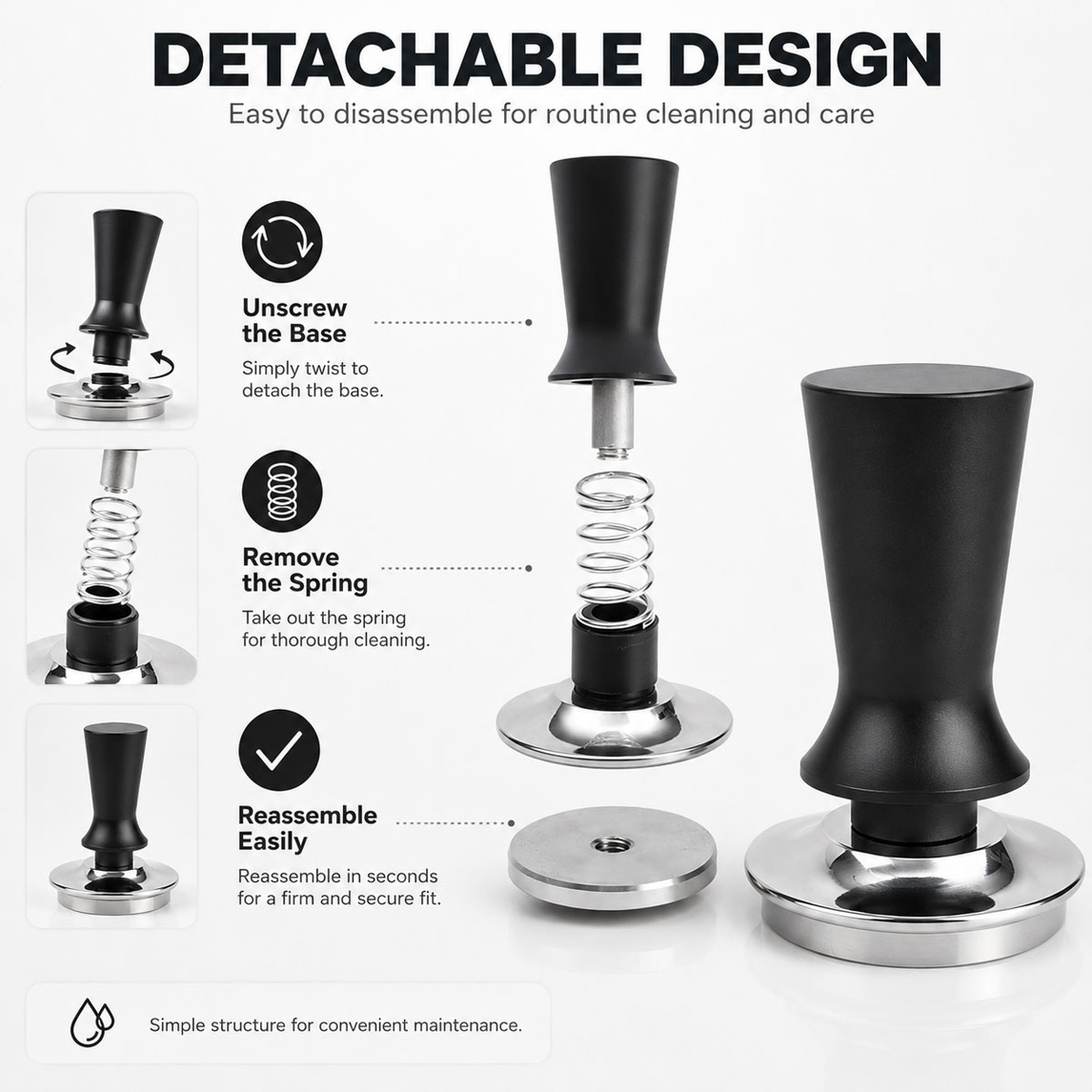 1pcs 51/53/58 mm Coffee Tamper - огляд і ціна Coffee Tamper Leveler