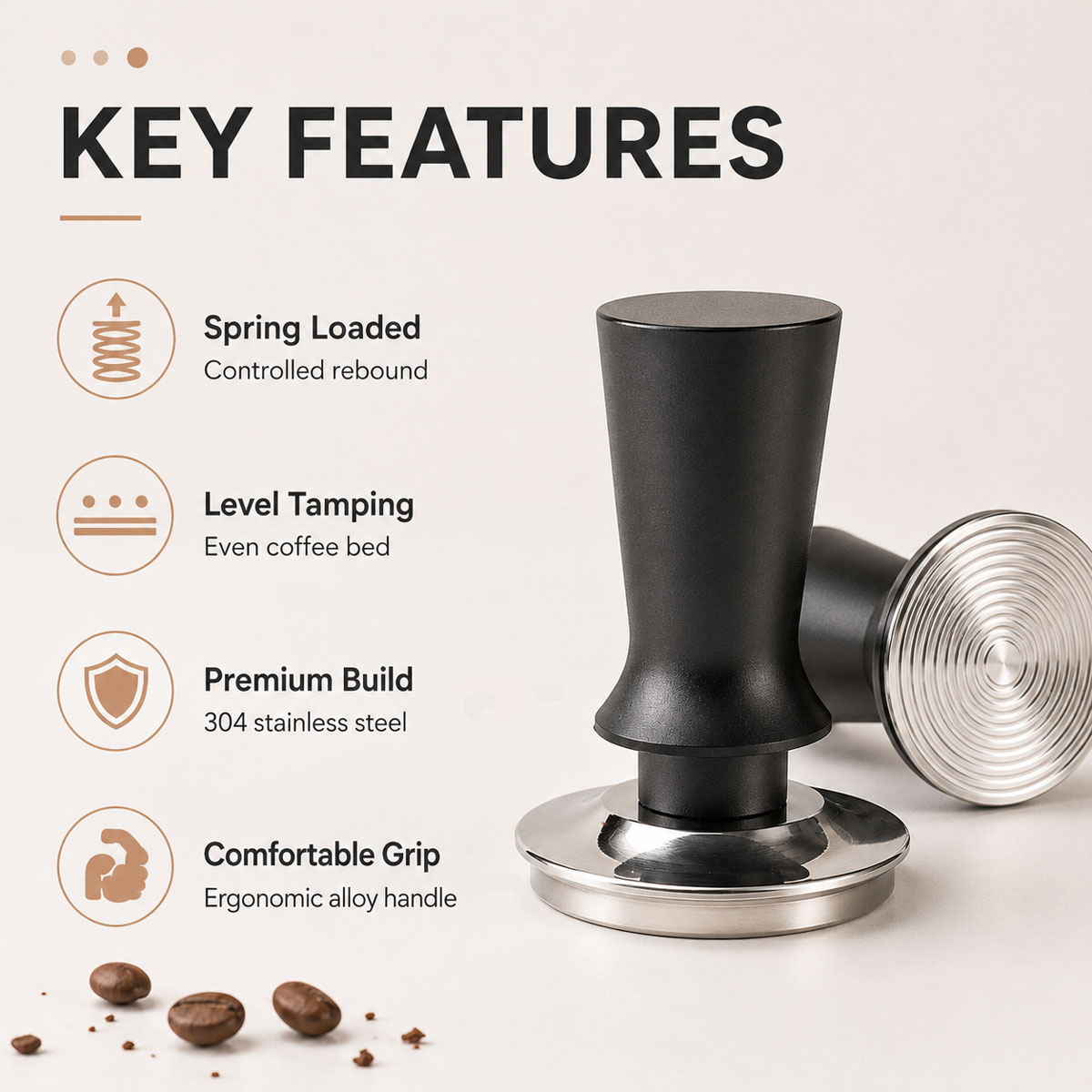 1pcs 51/53/58 mm Coffee Tamper - огляд і ціна Coffee Tamper Leveler