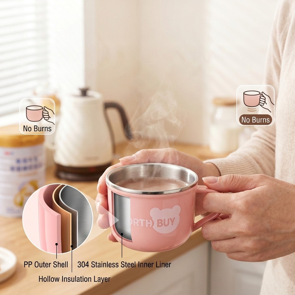Cute Coffee Mug 304 Stainless  - огляд і ціна Coffee Tea Essentials