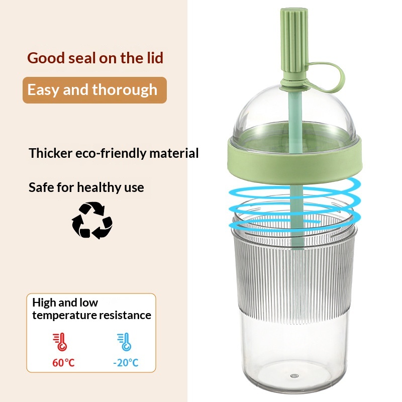 Portable Straw Water Cup Milk  - огляд і ціна Coffee Jelly Tea