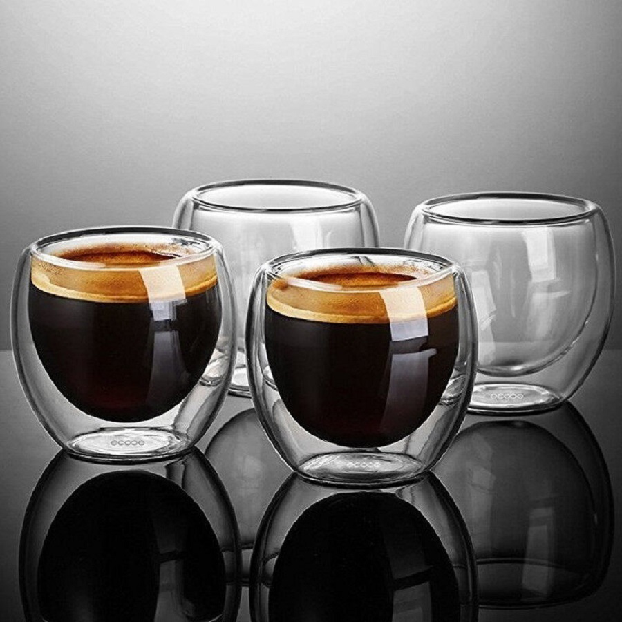 Double Walled Glass Coffee Mug - огляд і ціна Coffee Tea Catering