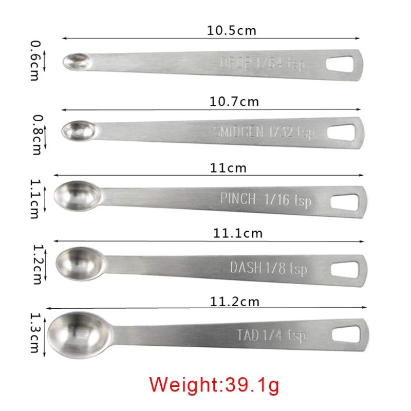 5pcs/Set Small Measuring Spoon - огляд і ціна Coffee Tea Catering