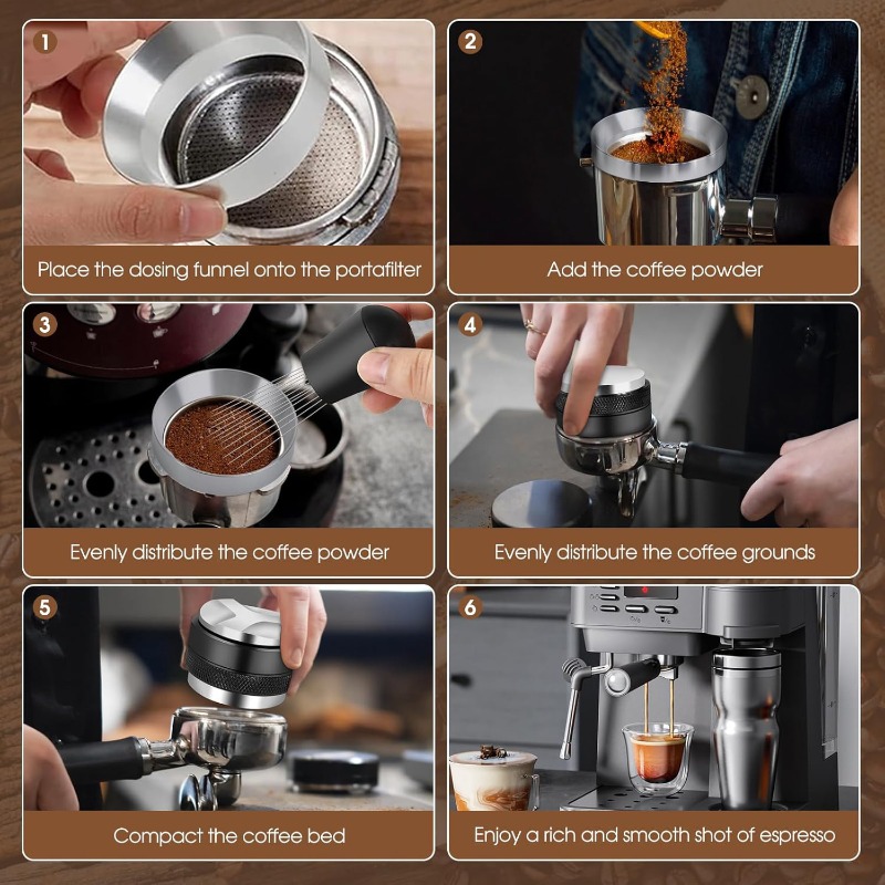 51/53/58mm 5pcs Espresso Set - - огляд і ціна Coffee Tamper Leveler