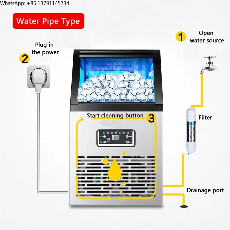 60FF Ice Maker 60kg Commercial - огляд і ціна Coffee Tea Machine For Home
