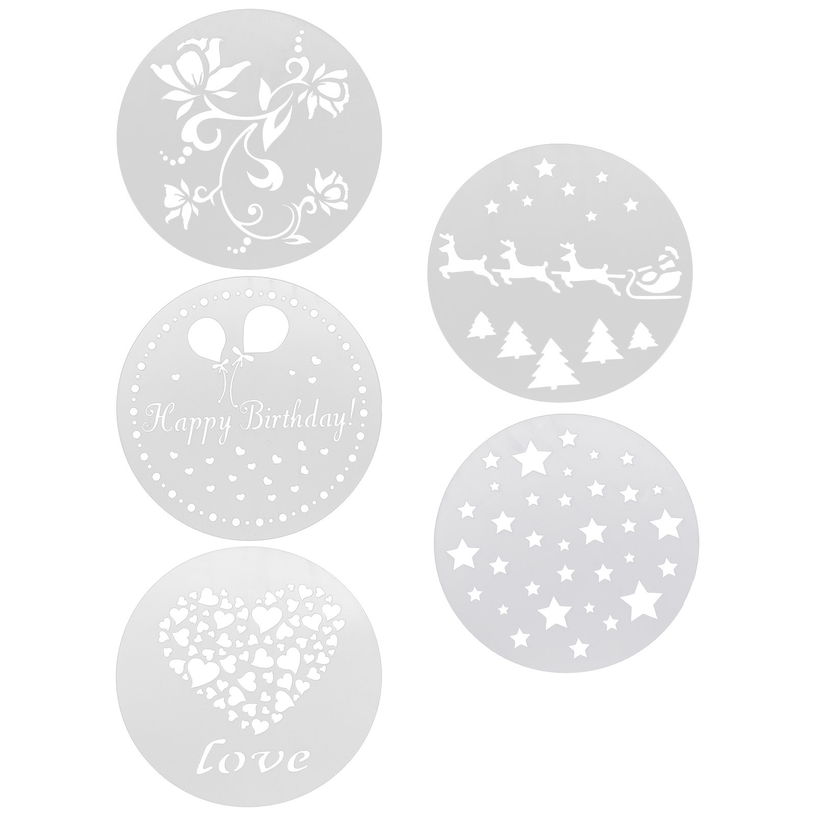 1Set Coffee Stencils Latte Art - огляд і ціна Coffee Stencil Art