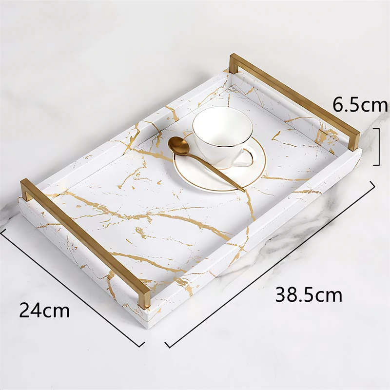 Nordic Marbled Leather Tray Re - огляд і ціна Coffee Tea Etc