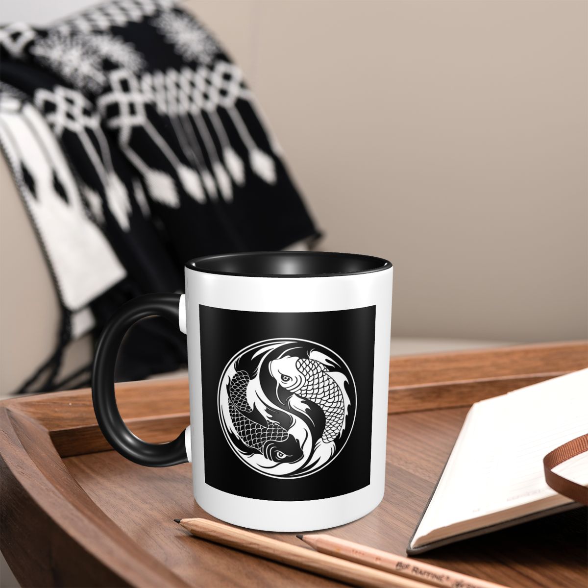 Black And White Yin Yang Koi F - огляд і ціна Coffee Tea Yin Yang
